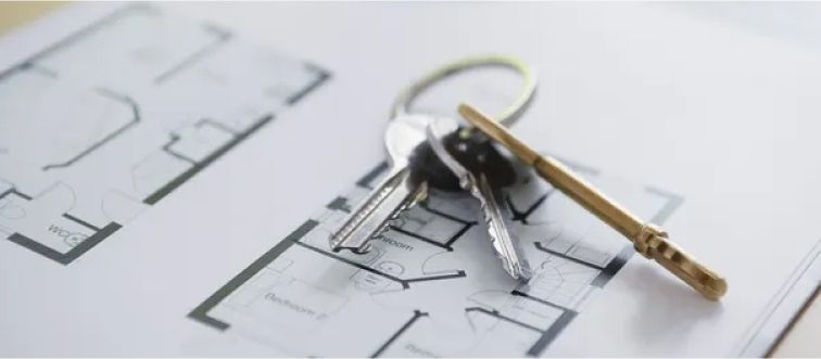 Schlüssel auf Grundriss